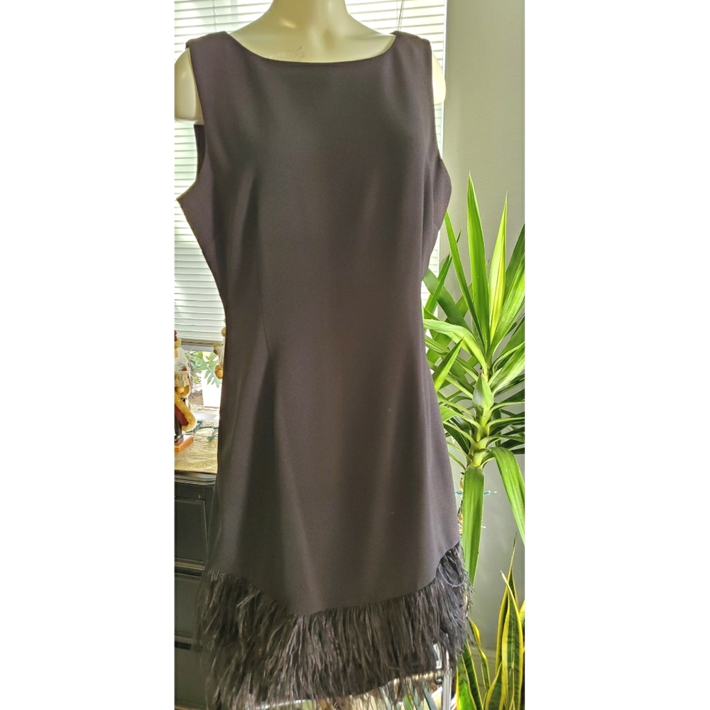 KARL LAGERFELD feathered dress